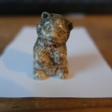 Wade Whimsies Cat Figure, Set 1, Kitten Light Brown-Darker Blue Brown Rear-1971