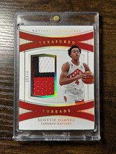 SCOTTIE BARNES 2022-23 PANINI NATIONAL TREASURES THREADS GAME-WORN PRIME /25