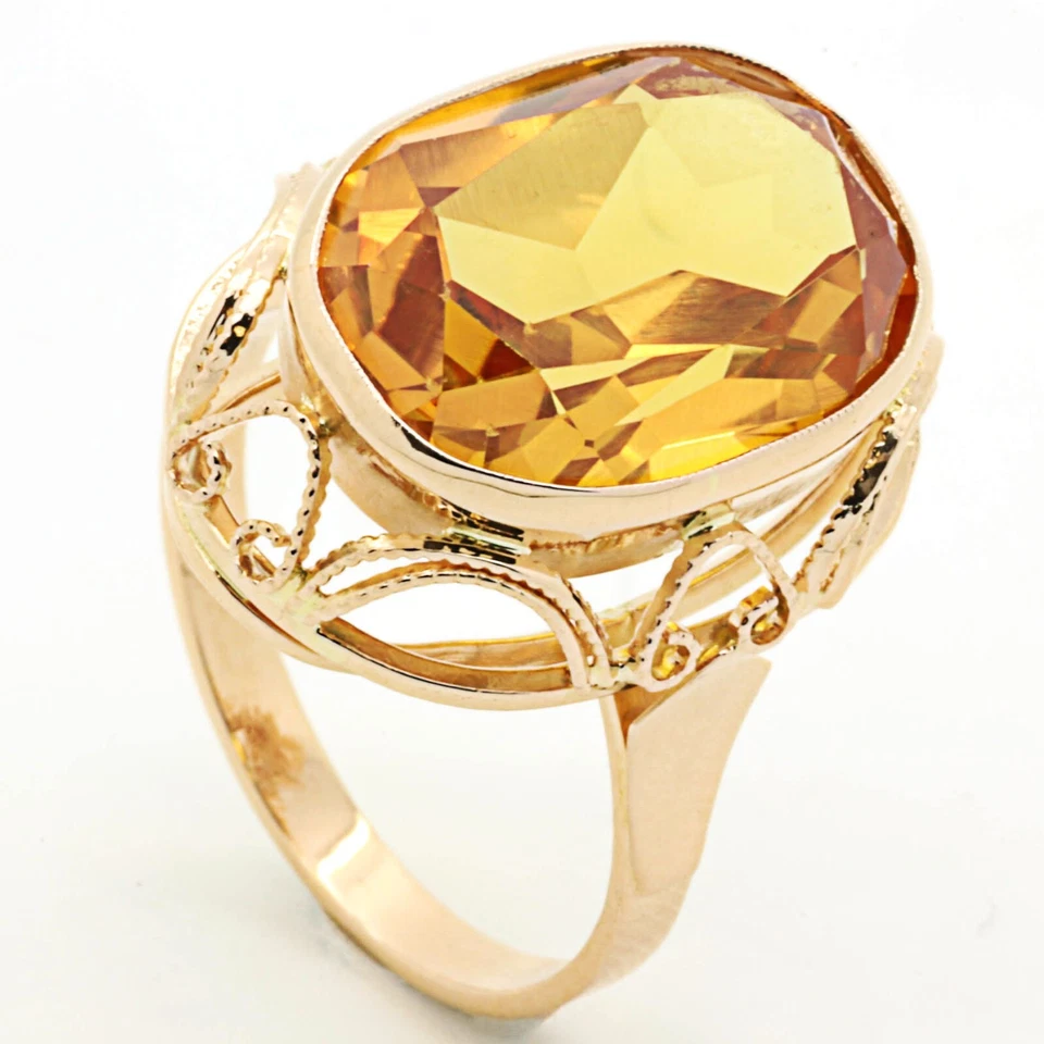 Ring 585 Gelbgold mit Citrin - Bild 2 von 4