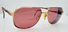 Vintage BerDel Errol Brown Gold Pilot Metal Sunglasses Italy FRAMES ONLY