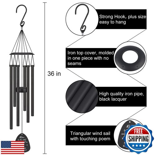 Wind Chimes with Sympathy Wind Spinner,Outside Garden Decor Gifts for Women M - Picture 3 of 5