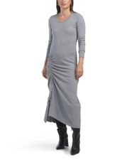 TAYLOR Ruched Front Cozy Sweater Maxi Dress
