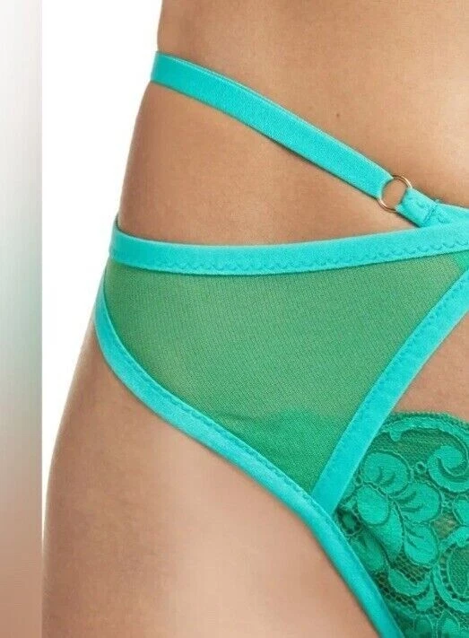 NUEVO We Are HAH Free People Mujer Pequeña Correa Panty Esmeralda Ropa Interior Foto 3 de 4