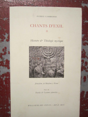 P. CAMBRONNE: EXILLIEDER - II - Jerusalem, von Babylon nach Rom
