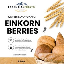 Organic Einkorn Wheat Berries 2.5lbs