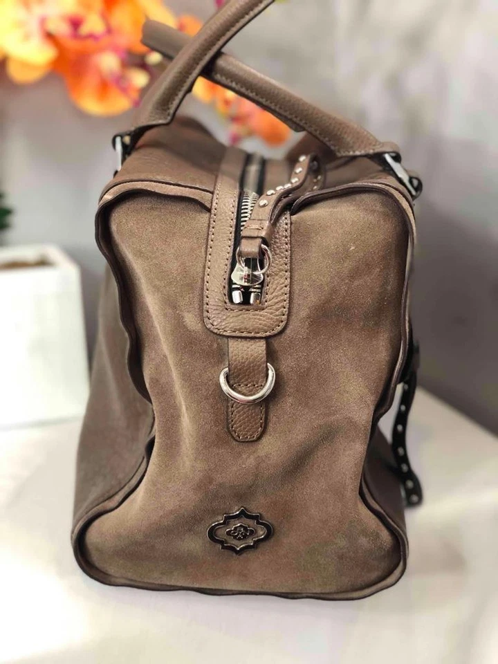 Bolso Cartera OrYANY Brenda Cuero Marrón Castaño y Gamuza (Sin Correa Larga) Foto 4 de 4