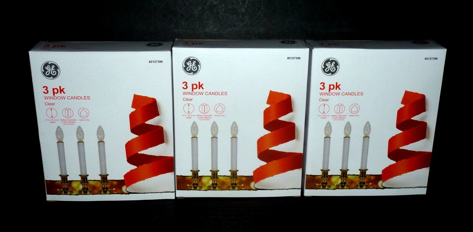 GE 3 pack Window Candles Battery Dedication inch Clear Ranking TOP5 Operated 9 Light