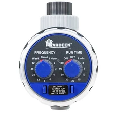 Water Timer Electronic Hose Sprinkler Garden Irrigation Controller Two Dial,N...