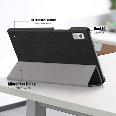 For Lenovo Tab M9 Case, Hard Back Protective Smart Cover Case for