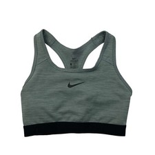 Nike Sports Bra Womens S Small Gray Swoosh Dri Fit Racerback Medium Support