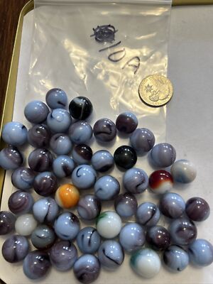 Vintage Marbles Lot Of  50 Different Sizes Unique Lot 10A