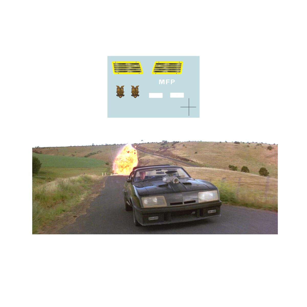 Mad Max Interceptor decal 1/43 scale Nice! SCX Cerrara Ninco