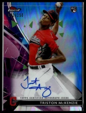 2021 Finest #FA-TK Triston McKenzie Finest Autographs Blue Refractor /150