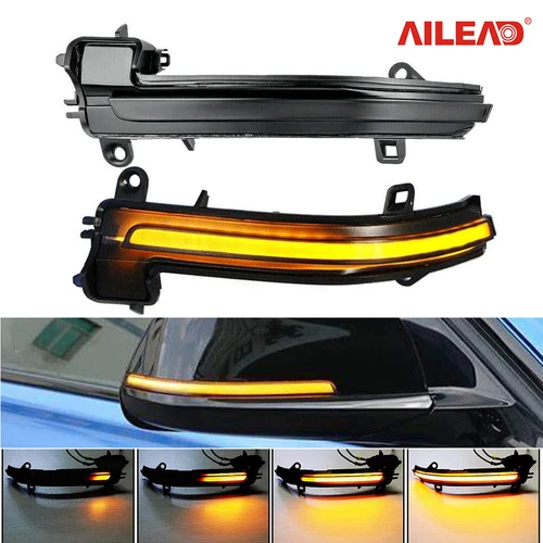 2x Led Außenspiegel Spiegelblinker für BMW F20 F21 F30 F31 F33 E84 X1 | Schwarz - Bild 1 von 17