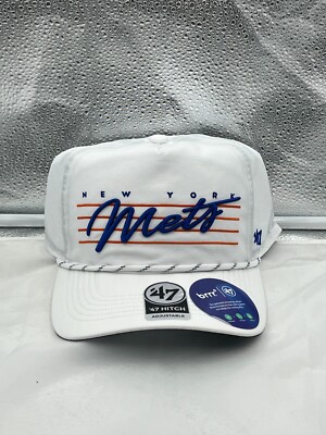 New York Mets MLB '47 Brand White Script Hitch Rope Adjustable
