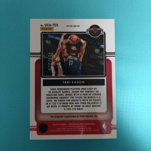 2022-23 Panini UP And Coming Tari Eason Houston Rockets Auto /125 #UCA-TES - Foto 20 di 24