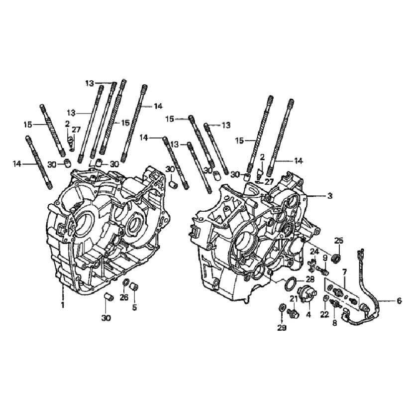 HONDA SHADOW VT 1100 C 1995-2007 Komplettmotor Inbus Rostfrei