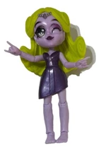 Capsule Chix Doll Green Hair 4.5” Bendable Poseable Plastic Rubber Doll