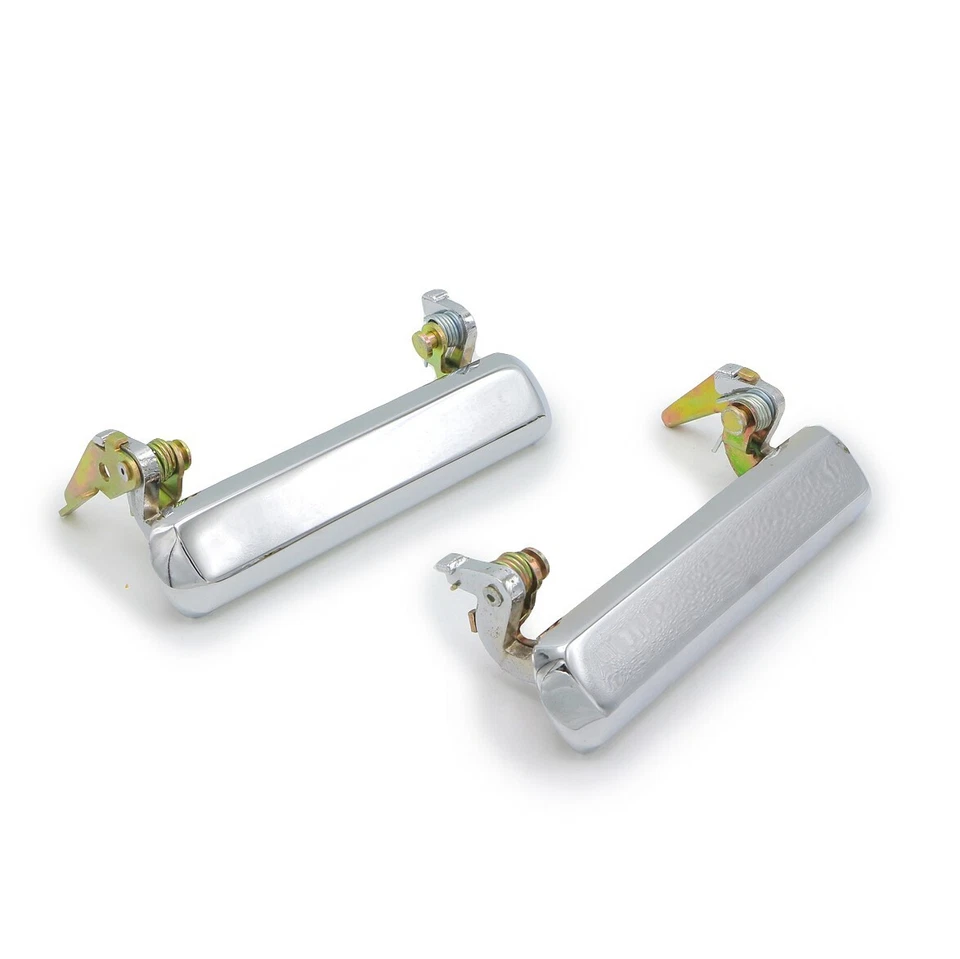 Juego manija puerta exterior cromada metal plata para Datsun Nissan 720 1980-1991 Foto 4 de 4