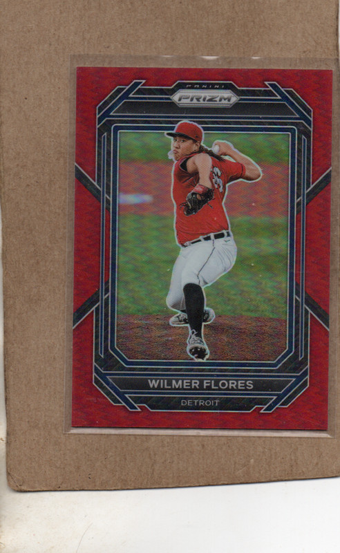 wilmer flores detroit tigers prizm red 78 022/199 2024 panini