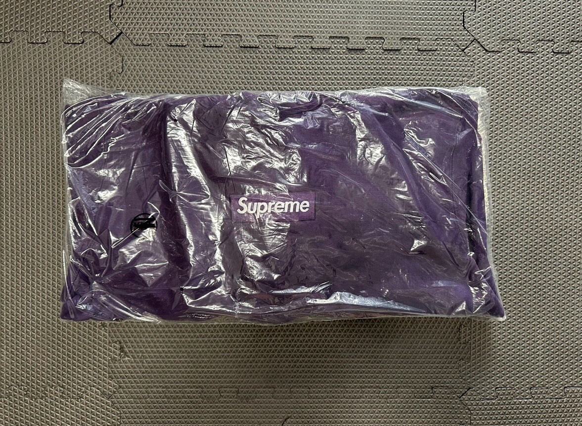 Brand NEW SUPREME Purple Hooded Box Logo Hoodie FW23 SZ SMALL SHIP ASAP