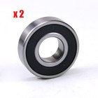 2x 6001-2RS Ball Bearing 12x28x8 Rubber Sealed 12mm x 28mm 6001RS Greased 6001PP