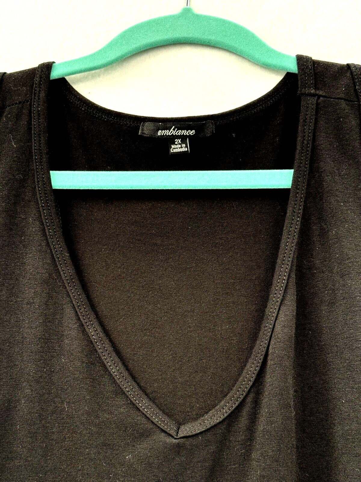 Ambiance Bodysuit Women's Black Racer Back Black Size 2X Snap Closure Pre-Owned