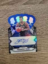 2017-18 Panini Crown Royale Auto Blue 14/25 Thaddeus Young #CA-TYG Pacers 