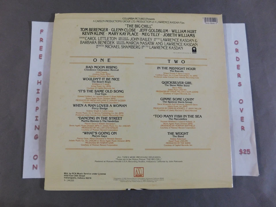 MORE SONGS FROM THE BIG CHILL SOUNDTRACK LP MARVIN GAYE BEACH BOYS THE BAND CCR Foto 3 de 3