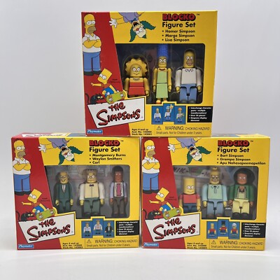 Playmates The Simpsons Action Figure Set Lot Of 3 Collectible Sale