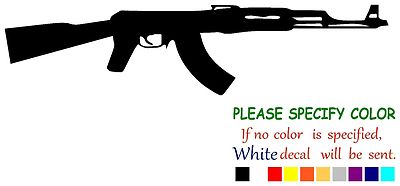 AK-47 Kalashnikov Adhesive Vinyl Decal Sticker Car Truck Window Bumper Boat 7''