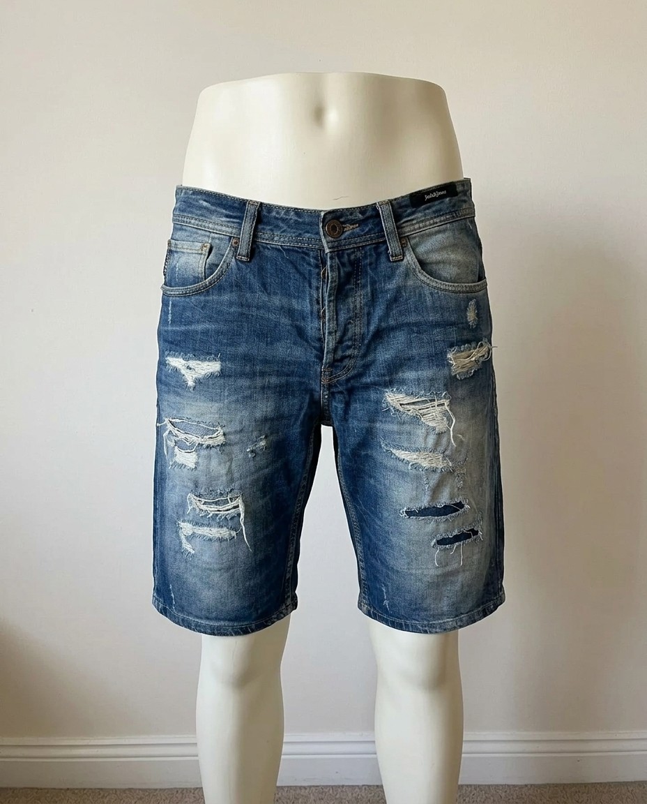 JACK&JONES BERMUDA UOMO TG.L BLU ORIGINALE