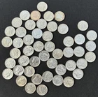 Lot of (49) 1945-P Mercury Silver Dimes, Several FSB, Uncirculated