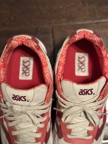 Asics Gel Saga White Red Orange Men's Running Shoes HN532 (Size 8.5) - Picture 3 of 7