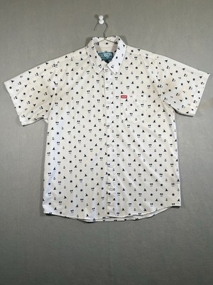 Dixxon Flannel Company Sea Legs XL Nautical White/Blue Short Sleeve Button-Up