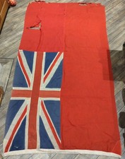 Vintage Stitched Sewn Large 3 yard 8ft Red Ensign Flag British Merchant Navy