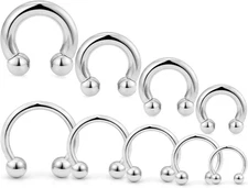 00G 0G 2G 4G 6G 8G 12G 14G 16G 20G Septum Ear Earrings Gauges Stretching Kit Sur