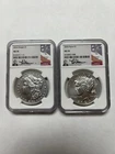 2024 $1 Morgan and Peace Silver NGC MS 70 hand Signed by Thomas J Uram