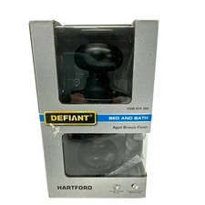 (lot of 2) Defiant 1008 974 355  Bed and Bath Door Knob - Aged Bronze