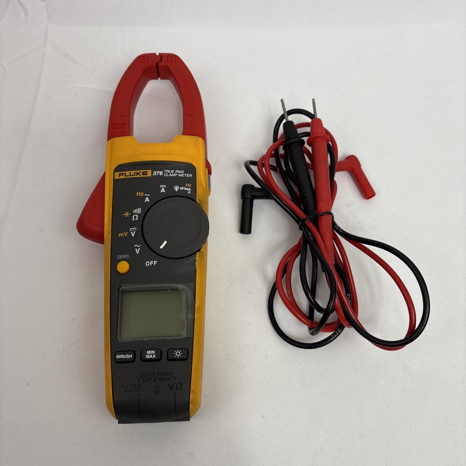 Fluke 376 True RMS AC/DC Clamp Meter with Leads and Case 691200139753| eBay
