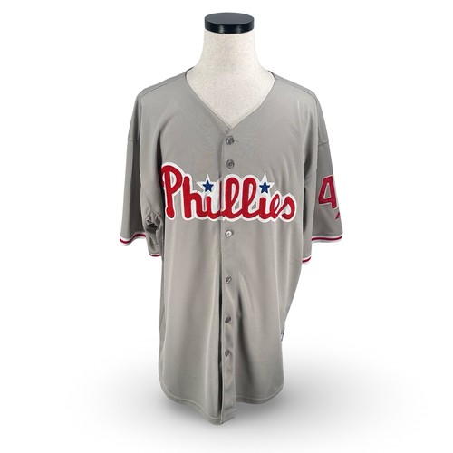 Majestic Roy Oswalt Philadelphia Phillies #44 Authentic Baseball Jersey Gray 56