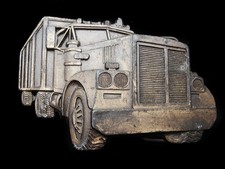 NA01123 VINTAGE 1970s CUT-OUT BIG RIG SEMI-TRUCK BELT BUCKLE