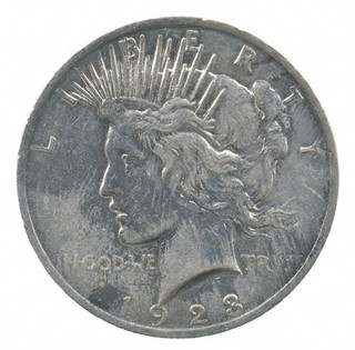 Better 1923 Peace Silver Dollar 90% US Coin 056