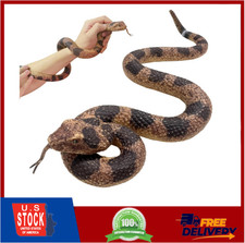 Realistic Fake Snakes Toy Soft Rubber Snakes to Keep Birds Away,Rattlesnake Toys