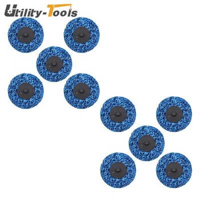 10 × 3'' Blue Quick Change Easy Strip & Clean Discs For Paint Rust