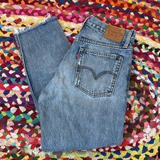 Levi  s White Oak Cone Denim Selvedge Distressed Blue Jeans
