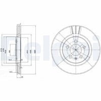 2X Delphi Bremsscheibe BG2713 FüR 3A5 Passat 3A2 Vento VW 35I Corrado Golf Seat