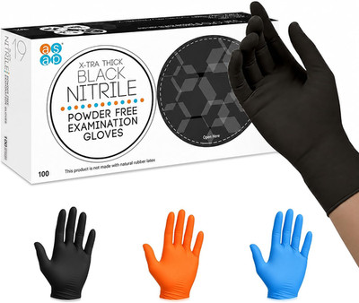 Nitrile Gloves Disposable Latex Free - 4 Mil Powder Free, Food Safe, Kitchen & M