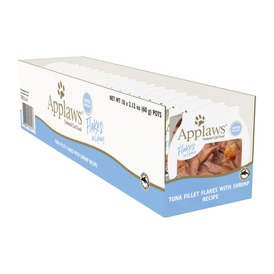 Applaws Natural Wet Cat Food 18 Count Limited Ingredient Cat Food Pots Shrimp