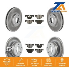 Coated Disc Brake Rotors And Semi-Metallic Pads Front Rear Kit For BMW X5